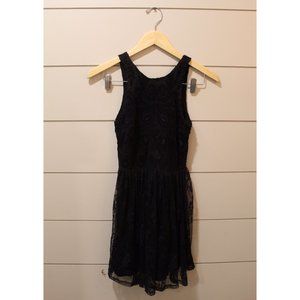 Hollister Black Lace/velvet dress